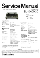 Technics - SL-1200-M-3-D - Service manual 